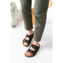 Unisex Çift Tokalı Terlik Konforlu Ev Dışarı & Terliği