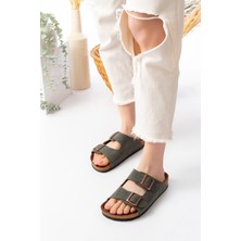 Unisex Çift Tokalı Terlik Konforlu Ev Dışarı & Terliği