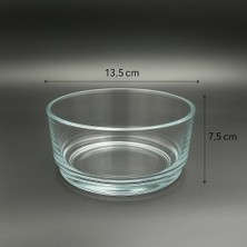 Bebüto Şeffaf Cam Mumluk 13.5 x 7.5