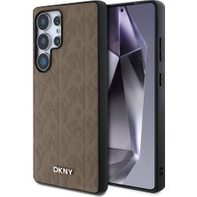 DKNY Samsung Galaxy S25 Ultra Uyumlu Kılıf Orjinal Lisanslı Magnetik PU Deri Grid Pattern Kapak