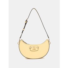 Guess Kadın Sarı Nastra Üstten Fermuarlı Omuz Çantası
