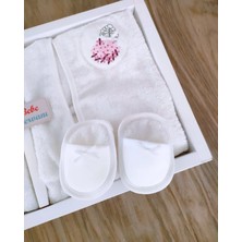 Bebe Kervanı Kız Bebek  Pamuklu Ortanca Çiçekli Bornoz Takımı 0-2 Yaş BBK1262