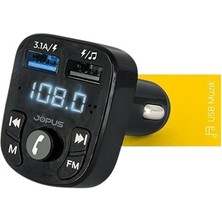 Jops F8 Fm Transmitter Bluetooth Radyo Araç Kiti Flash Takılabilir USB Hızlı Şarj
