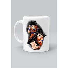 Anime Dragon Ball Karakter Son Goku Baskılı Beyaz Kupa Bardak