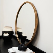 40  cm  Dekoratif Konsol Üstü Ahşap Çerçeveli Dekor Aynası