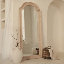 Modern Dekoratif Ahşap Boy Aynası - Country Tarz Iskandinav Kemerli Boy Aynası