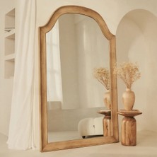 Modern Dekoratif Ahşap Boy Aynası - Country Tarz Iskandinav Kemerli Boy Aynası