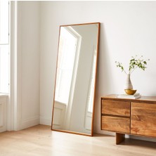 180 x 80  cm  Doğal Ağaç Çerçeveli Boy Aynası - 1