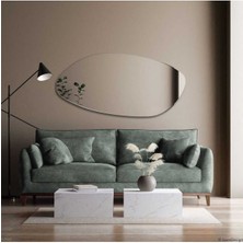 150  cm  Asimetrik Duvar Boy Aynası - Konsol Üstü Salon Dekorasyon Aynası-71
