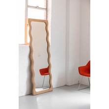 150  cm  Dekoratif Duvar Boy Aynası-Doğal Ahşap Masif ÇERÇEVELI(ÖZELLEŞTIRILEBILIR)-501