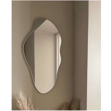 70  cm  Asimetrik Duvar Dekorasyon Aynası - Konsol Üstü Salon Dekorasyon AYNASI-358