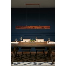 120  cm  Modern Tasarımlı Dekoratif Aydınlatma Avizesi -Doğal Masif Ahşap Iç Mekan Aydınlatması