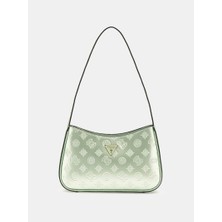 Guess Kadın Yeşil Arnela Üstten Fermuarlı Omuz Çantası