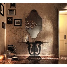 110  cm  Etnik Duvar Dekorasyon Aynası - Konsol Üstü Salon Dekorasyon AYNASI-528