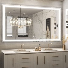 100  cm  Ledli Banyo Aynası-Konsol Makyaj Aynası