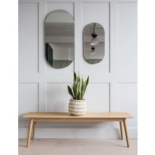 100  cm  Oval Duvar Dekorasyon Aynası - Konsol Üstü Salon Dekorasyon AYNASI-988