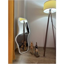 Asimetrik Ahşap Duvar ve Boy Aynası - 180 x 70  cm