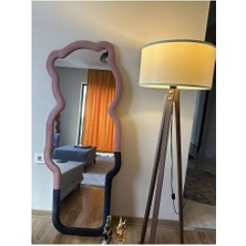 Ayıcık Boy Aynası - Kumaş Çerçeveli Sevimli Ayıcık Boy Aynası Çift Renk - 180 x 70  cm