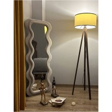 Dalga Desenli Kumaş Çerçeveli Boy Aynası 2 - 180 x 70  cm