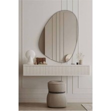 100  cm  Asimetrik Duvar Dekorasyon Aynası - Konsol Üstü Salon Dekorasyon AYNASI-291