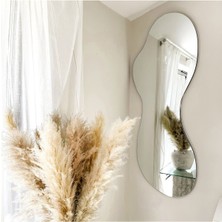 60  cm  Asimetrik Duvar Dekorasyon Aynası - Konsol Üstü Salon Dekorasyon AYNASI-759