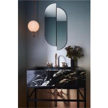 150  cm  Oval Duvar Dekorasyon Aynası - Konsol Üstü Salon Dekorasyon AYNASI-548