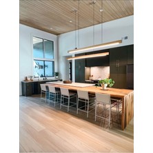 140  cm  Modern Tasarımlı Dekoratif Aydınlatma Avizesi -Doğal Masif Ahşap Iç Mekan Aydınlatması