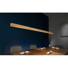 100  cm  Modern Tasarımlı Dekoratif Aydınlatma Avizesi -Doğal Masif Ahşap Iç Mekan Aydınlatması