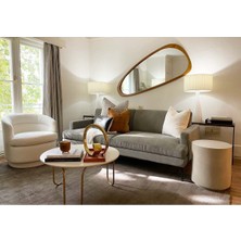 190  cm  Asimetrik Dekoratif Duvar Boy Aynası-Doğal Ahşap Masif ÇERÇEVELI(ÖZELLEŞTIRILEBILIR)-123