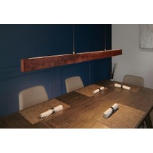 120  cm  Modern Tasarımlı Dekoratif Aydınlatma Avizesi -Doğal Masif Ahşap Iç Mekan Aydınlatması