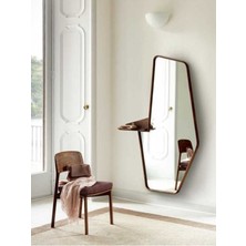 170  cm  Asimetrik Dekoratif Duvar Boy Aynası-Doğal Ahşap Masif ÇERÇEVELI(ÖZELLEŞTIRILEBILIR)-103