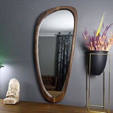 150  cm  Asimetrik Dekoratif Duvar Boy Aynası-Doğal Ahşap Masif Çerçeveli(Özelleştirilebilir)-39
