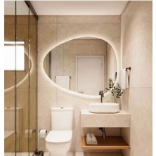 70  cm  Ledli Banyo Aynası-Konsol Makyaj Aynası