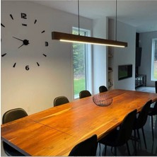 140  cm  Modern Tasarımlı Dekoratif Aydınlatma Avizesi -Doğal Masif Ahşap Iç Mekan Aydınlatması