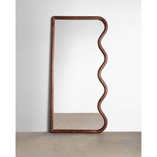 170  cm  Dekoratif Duvar Boy Aynası-Doğal Ahşap Masif ÇERÇEVELI(ÖZELLEŞTIRILEBILIR)-367