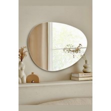80  cm  Asimetrik Duvar Dekorasyon Aynası - Konsol Üstü Salon Dekorasyon AYNASI-246