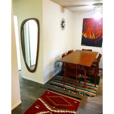 170  cm  Asimetrik Dekoratif Duvar Boy Aynası-Doğal Ahşap Masif ÇERÇEVELI(ÖZELLEŞTIRILEBILIR)-147