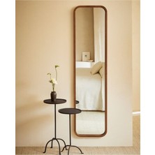 160  cm  Dekoratif Duvar Boy Aynası-Doğal Ahşap Masif Çerçeveli(Özelleştirilebilir)-71