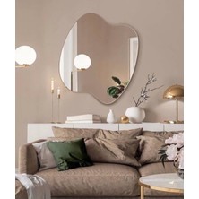 70  cm  Asimetrik Duvar Dekorasyon Aynası - Konsol Üstü Salon Dekorasyon AYNASI-599