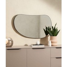 90  cm  Asimetrik Duvar Dekorasyon Aynası - Konsol Üstü Salon Dekorasyon AYNASI-1035
