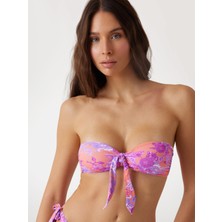 Guess Kadın Çok Renkli Bağlamalı Bandeau (Çıkarılabilir Ped)