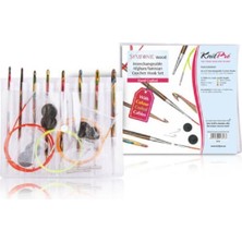 Balım Hobi Knitpro Symfonie Değiştirilebilir Tunus Tığ Seti - 20735 + Ahşap Şiş Ölçer