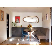 170  cm  Asimetrik Dekoratif Duvar Boy Aynası-Doğal Ahşap Masif ÇERÇEVELI(ÖZELLEŞTIRILEBILIR)-191