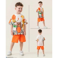 Erkek Çocuk Baskılı Alt-Üst Şortlu Takım, Erkek Çocuk Yazlık Takım