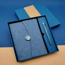 Çizgili Defter ve Metal Kalem Seti