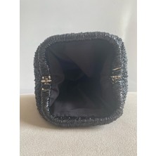 Handmade Parlak Siyah El Çantası