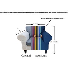 Süet Detaylı Angora Kumaş 2 Adet Üçlü & Çekyat- 2 Adet Tekli Set Koltuk Kılıfı