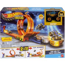 Hot Wheels JBX64 Hot Wheels Monster Trucks Döngü ve Takla Bigfoot Oyun Parkuru