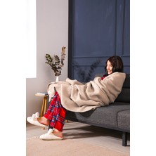 Verra Home Pamuk Battaniye Tek Kişilik Tv Battaniyesi 130X170CM Bej
