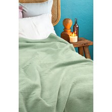 Verra Home Pamuk Battaniye Tek Kişilik Tv Battaniyesi 150x200cm Mint Yeşili